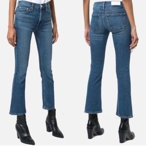 Re/Done Crop Kick Flare Stretch Mid-70’s Jeans